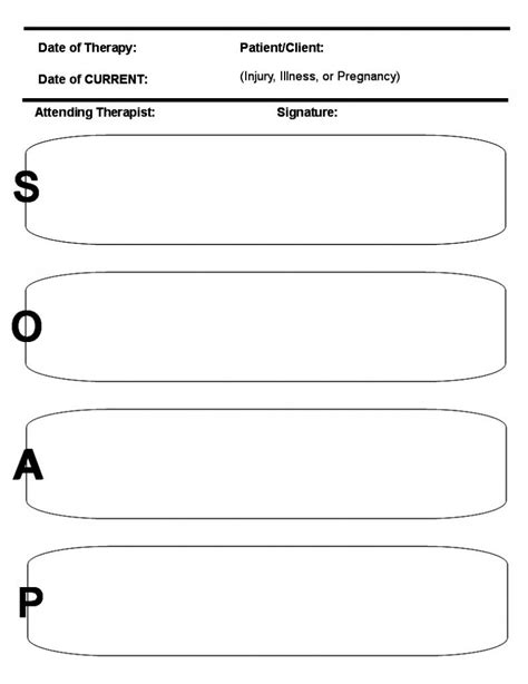 Blank SOAP Note Template Word Digitally Credible Calendars Blank SOAP