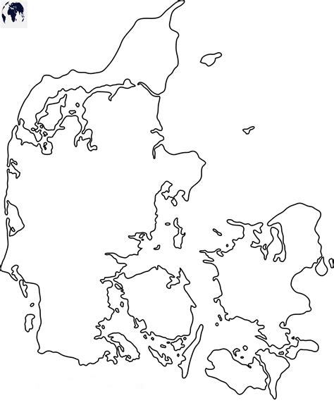 Blank Simple Map Of Denmark