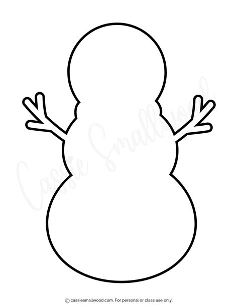 Blank Snowman Coloring Pages