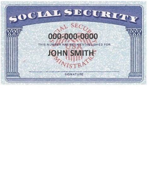 Blank Social Security Card Template Professional Template Examples