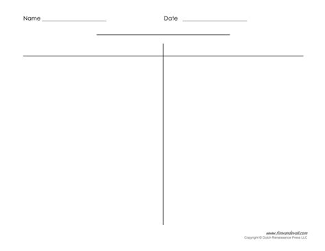 Blank T Chart Templates Printable Compare And Contrast Chart Pdfs