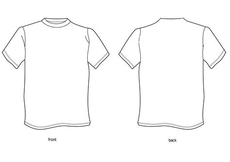 Blank T Shirt Templates PDF / Blank t-shirt template front and …