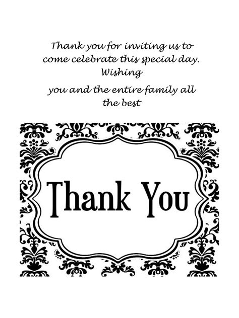 Blank Thank You Card Template