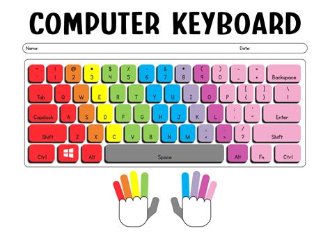 Blank Typing Keyboard Worksheet Keyboarding Typing Lessons Free Printable Alphabet Worksheets