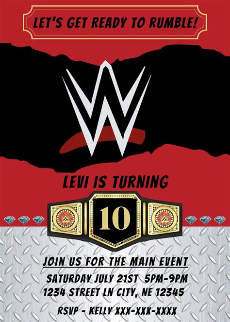 Blank Wwe Invitation Template