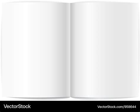 Blank book pages template Royalty Free Vector Image