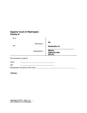 Blank declaration form washington state.  Fill it out online or save as a ...