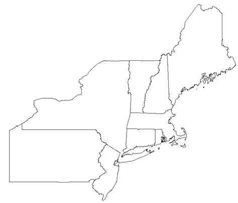 Northeast map usa states east eastern coa