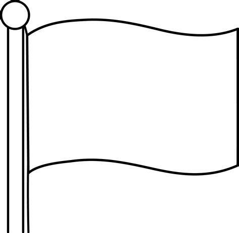 Blank white flag template