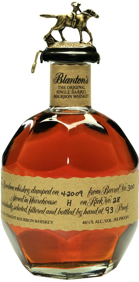  Find the best local price for Blanton's The Original Single Barrel Kentucky Straight Bourbon Whiskey, USA. Avg Price (ex-tax) $167 / 750ml. Blanton's Bourbon is made from a combination of corn, rye, and malted barley, which are mashed and fermented before being distilled in copper pot stills. The bourbon is then aged for a minimum of six years in new charred oak barrels, which impart a rich ... . 