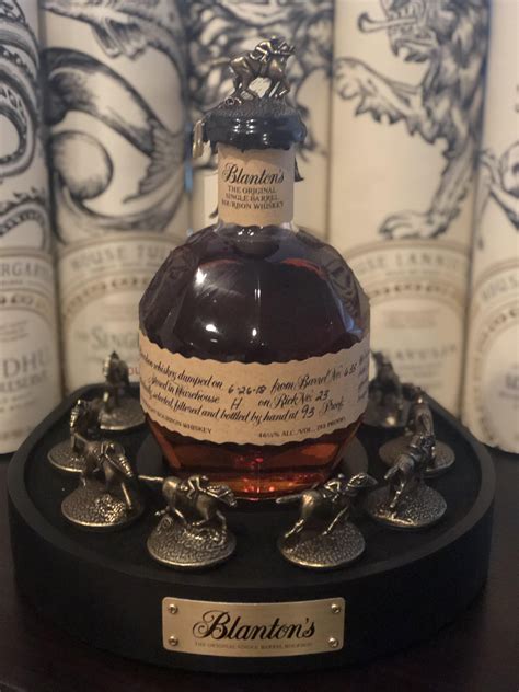 Blanton's is a highly awarded brand of whiskey produced at the Buffalo Trace Distillery at Frankfort, Kentucky. It was launched in 1984 by master distiller Elmer T. Lee as the first modern single-barrel Bourbon.. 