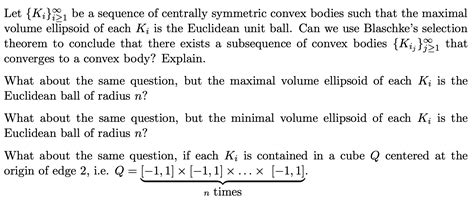 Blaschke selection theorem - HandWiki