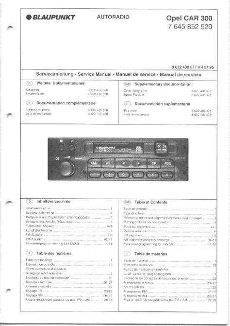 Blaupunkt opel car 300 user manual. - Manuale di servizio originale luxman m 120a.