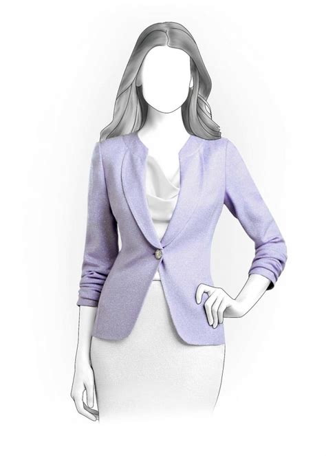 Blazer Sewing Pattern Jacket With One Button Sewing Pattern 4084 Made