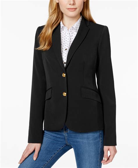 Women's 3/4-Sleeve One-Button Faux-Leather Blazer, Created for Macy's positive reviews is 100%. with 1 5 (1) New Markdown. $75.99 with code: MEMDAY $149.00 Details. Earn Bonus Points NOW Please select a color Current selected color: Luster Rose .... 