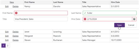 Blazor Grid Edit Form Validation DevExpress
