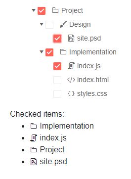 Blazor TreeView - Checkbox Selection Overview