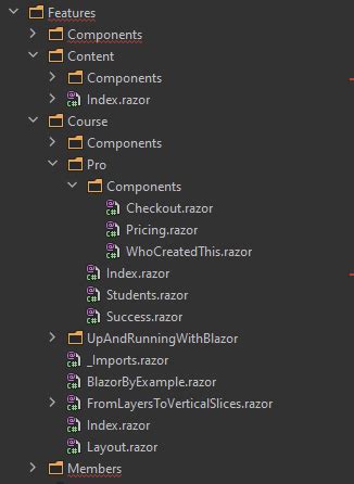 Blazor components example.  Once you've created the new Components folder, create a file withi...