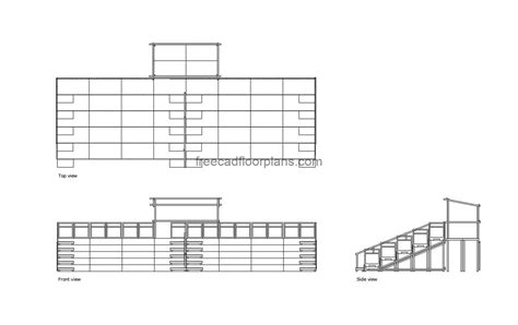 Bleachers, AutoCAD Block - Free Cad Floor Plans