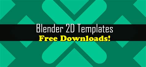 Blender 2D Intro Templates Free Downloads BlenderNation
