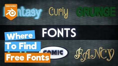 Blender Tutorial Where to find Free Fonts and how to use them in
