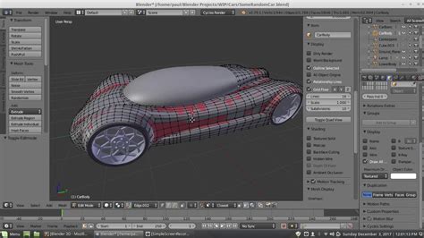 Blender car modeling. blend formats.  The modeling process focuses on clean surface flow and ...