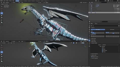 Blender dragon rig. 82 Procedural Dragon Animation (Part 1: Modeling) - Blender ...