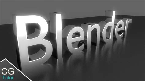 Blender text tutorial Beginner Make cool metallic 3d text in blender