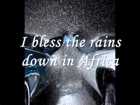 Bless the rains down in africa. Things To Know About Bless the rains down in africa. 