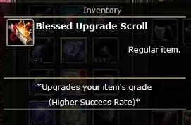 Blessed item upgrade scroll nerden düşer