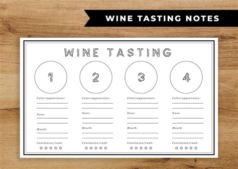 Blind Wine Tasting Sheets - Etsy