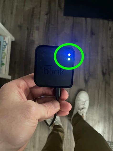 Blink sync module blinking blue. Disconnect the Blink camera from its power source. Find the router and unplug it from the power too. Wait 30 seconds to a minute before plugging them back in. Give them a few moments to reconnect and make a stable connection. Check the Blink camera’s status light to make sure the green light stays solid. 
