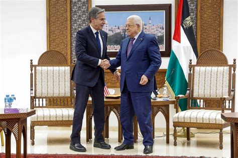 Blinken meets Palestinian leader Abbas in surprise West Bank visit
