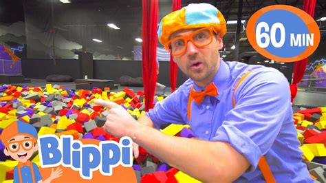 Blippi Visits an Indoor Trampoline Park (Gravady) - YouTube