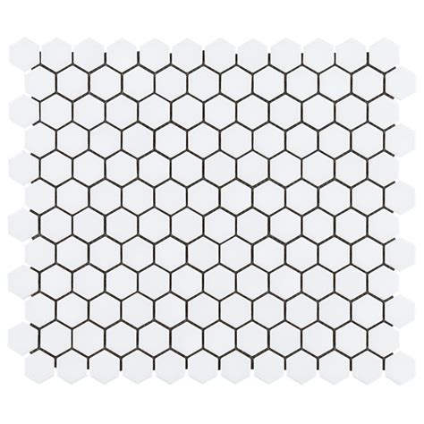 Bliss Edged Hexagon 1" Honeycomb Mosaic Floor