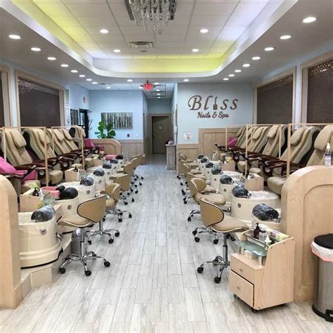 Start your review of Bliss Nails & Spa. Overall rating. 159 reviews. 5 stars. 4 stars. 3 stars. 2 stars. 1 star. Filter by rating. Search reviews. Search reviews. Julie C. Chico, CA. 91. 39. 35. Nov 6, 2023. 1 photo. They were able to get me in for same day appointment. I arrived early and was taken to a station within 10 mins. I was able to .... 
