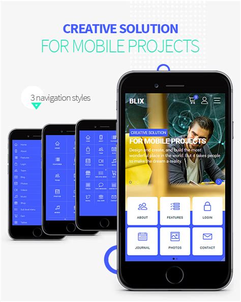 Blix Mobile HTML Template by sindevo ThemeForest