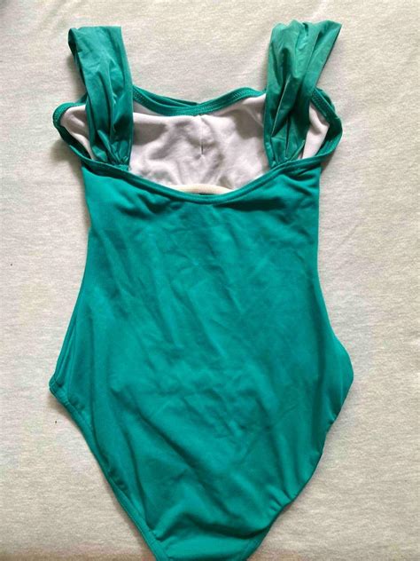 Bloch Leotard Jade Green Spaghetti Strap Detail Back Size S, Bra …