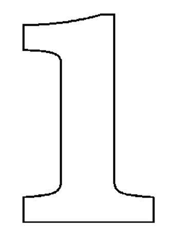 Block Letter Number 1