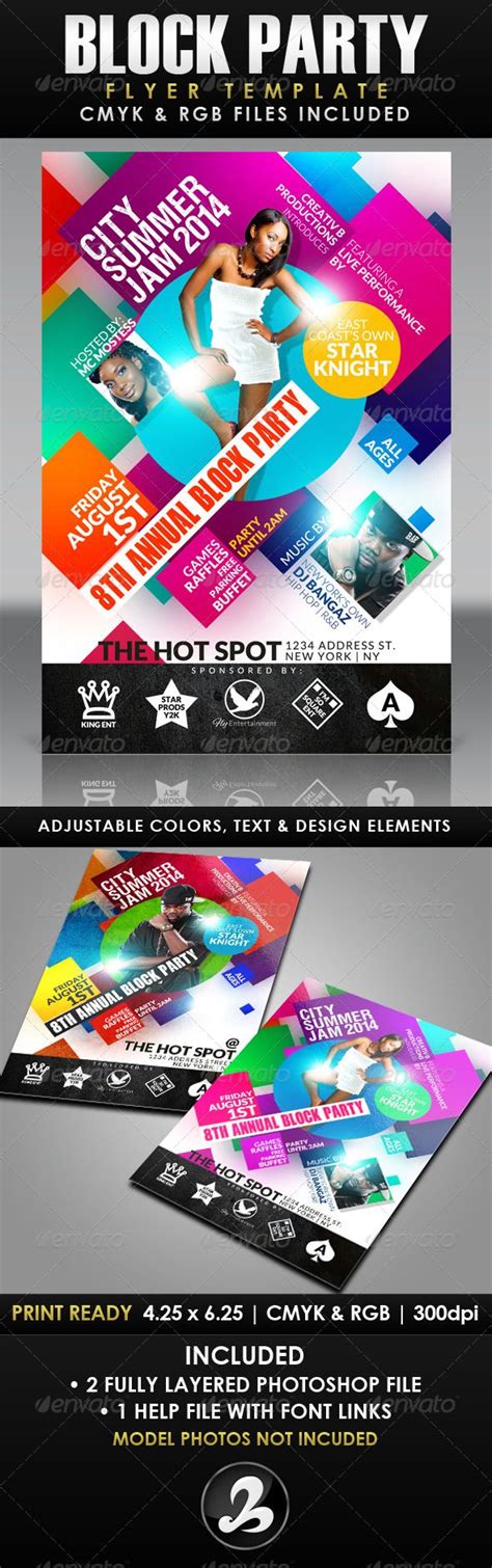 Block Party Flyer Template by CreativB GraphicRiver