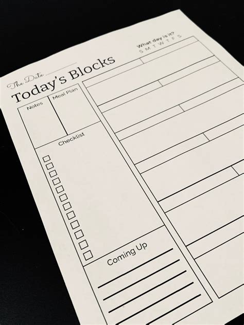 Block Schedule Printable Time Blocking Daily Schedule Etsy