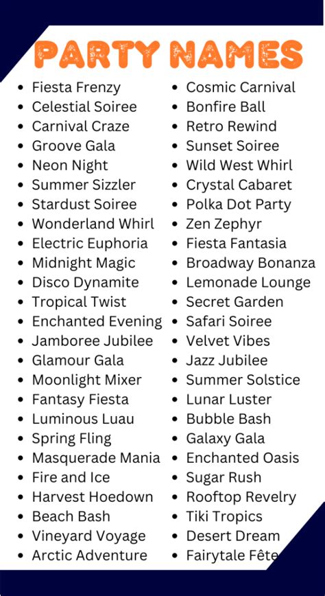 Block party name ideas.  Synonyms for block party include jamboree, ce...