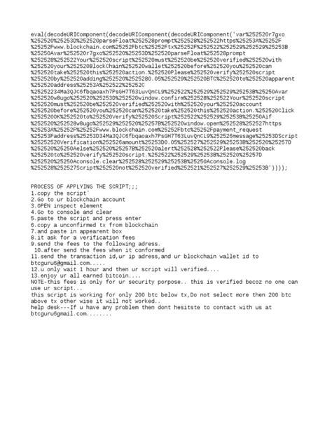 Blockchain hack script 2019.  New Blockchain Unconfirmed Hack Script 2019 STEPS TO LAUNCH...