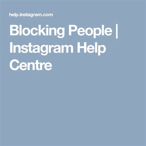 Blocking People Instagram Help Center.