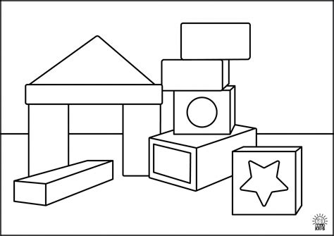 Blocks Coloring Pages