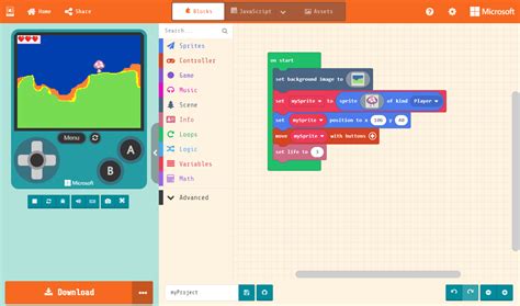 Blocks language - Microsoft MakeCode