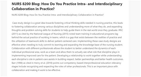 Blog: How Do You Practice Intra- and Interdisciplinary …