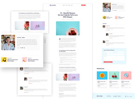 Blog Post Page by Wow Design on Dribbble