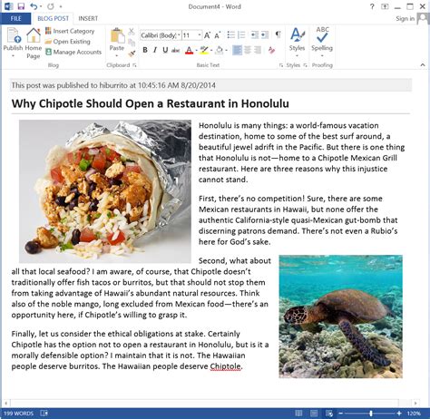 Blog Template Microsoft Word