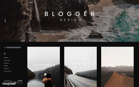 Blog page template design vector free image by